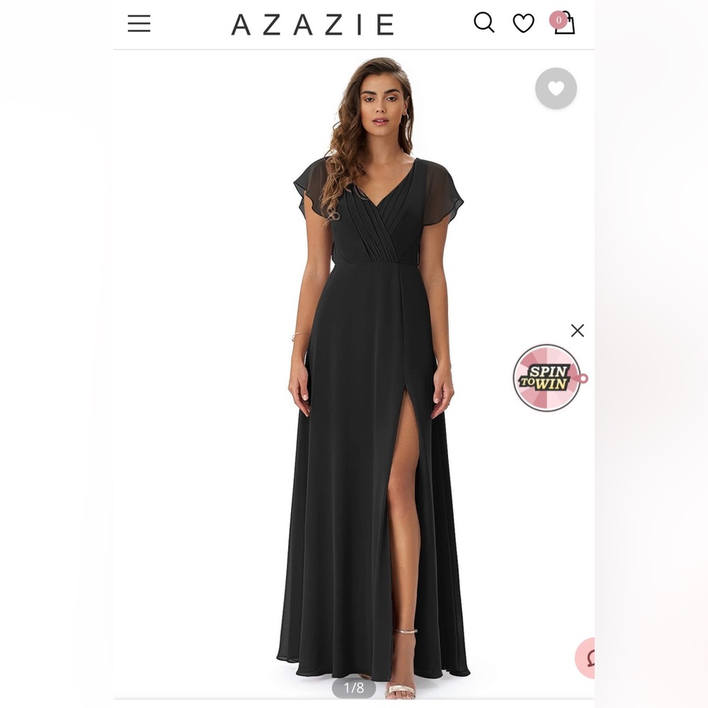 Azazie Rylee bridesmaids dress black NEVER BEEN WORN